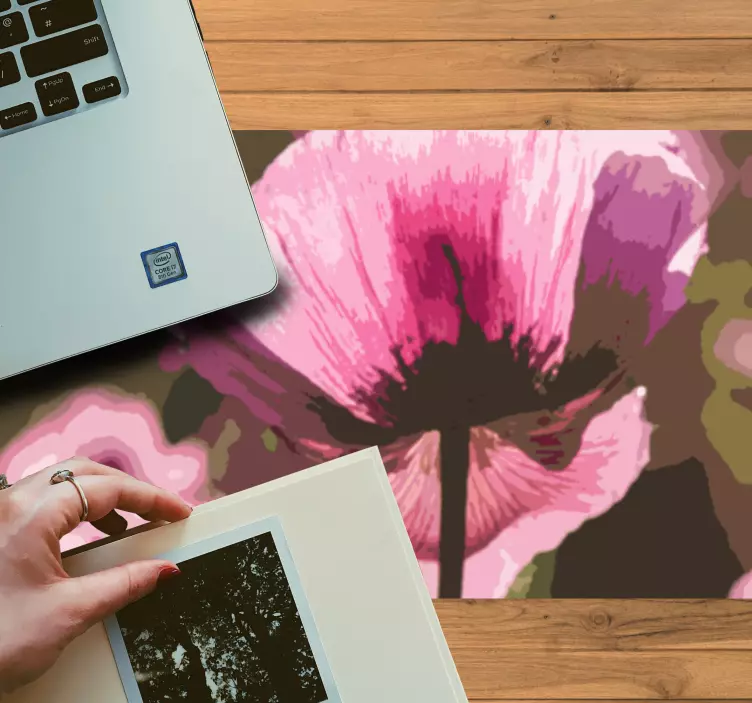 Originele muismat bloemabstracte kunst - TenStickers