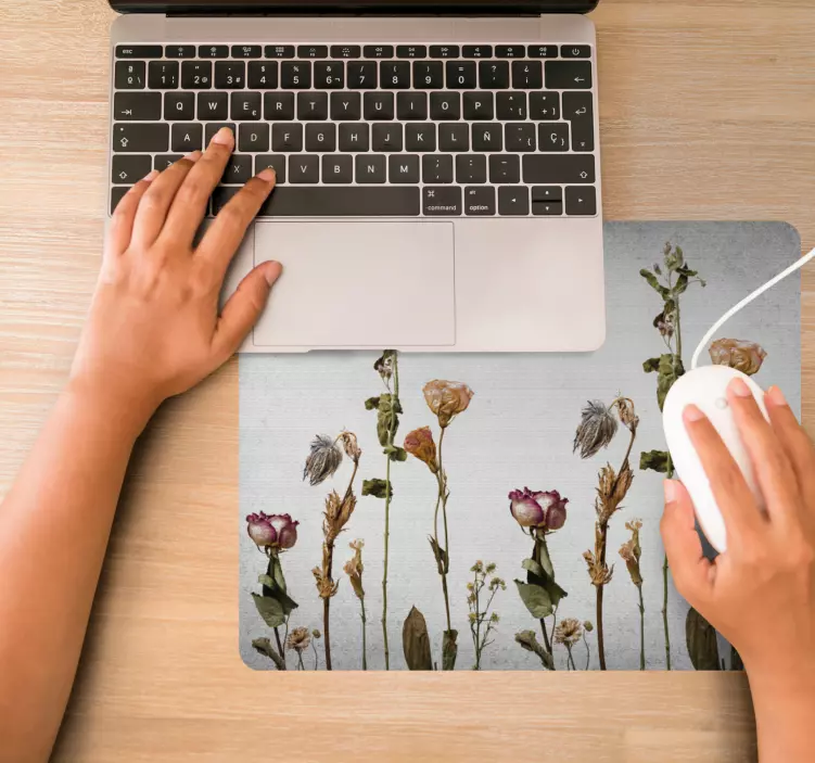 Originele muismat bloemige takken arrangement - TenStickers