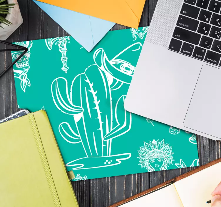 Originele muismat cactus hoed ontwerp - TenStickers