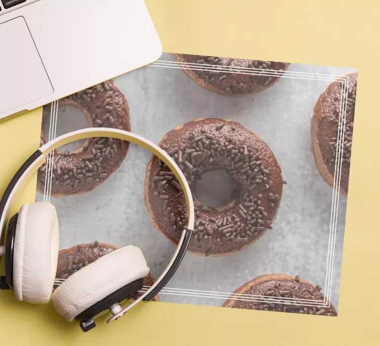 Originele muismat chocolade bestrooide lekkernijen - TenStickers