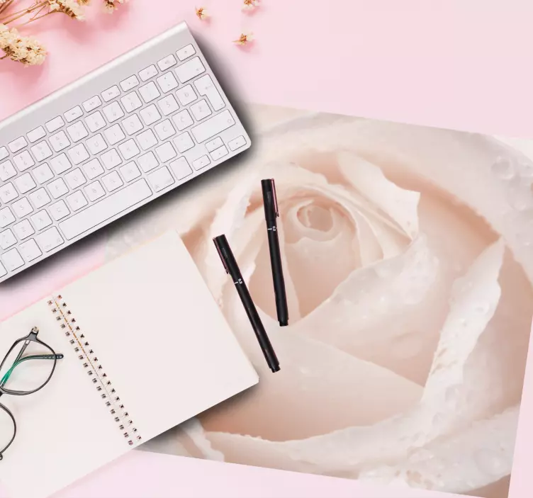 Originele muismat delicate bloemclose-up - TenStickers