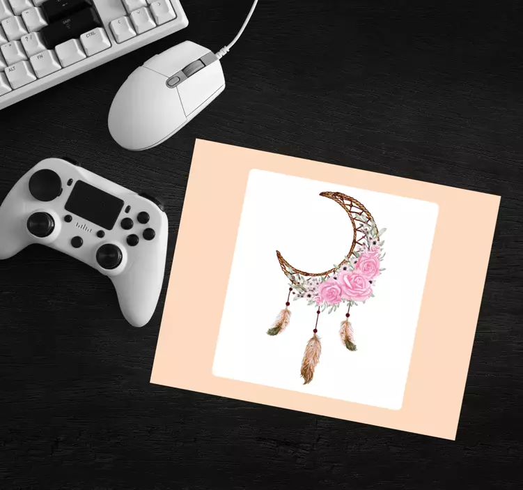 Originele muismat dromenvanger bloemenelementen - TenStickers