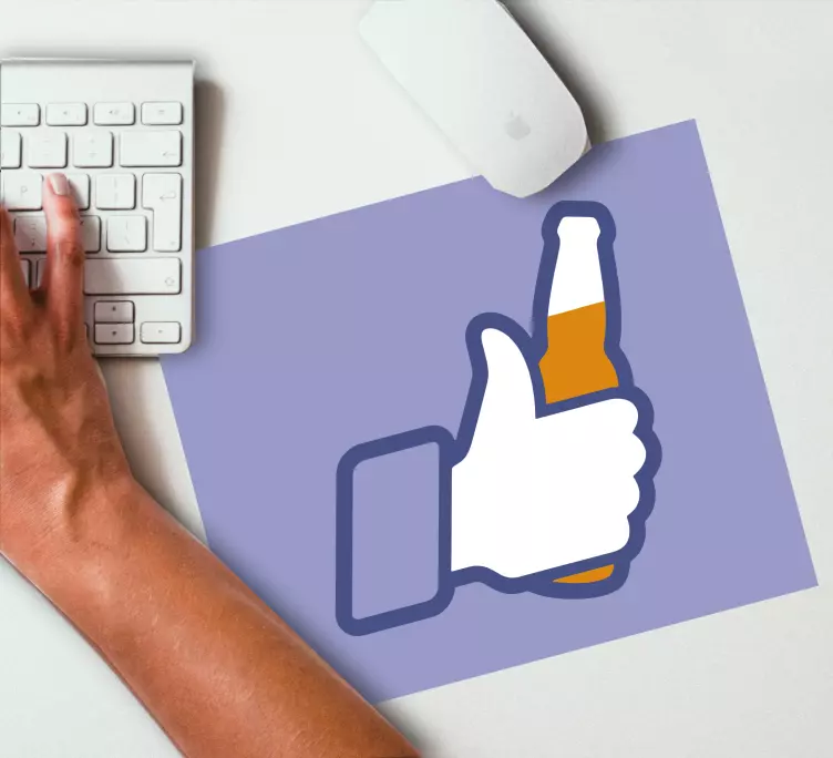 Originele muismat duim omhoog gebaar - TenStickers