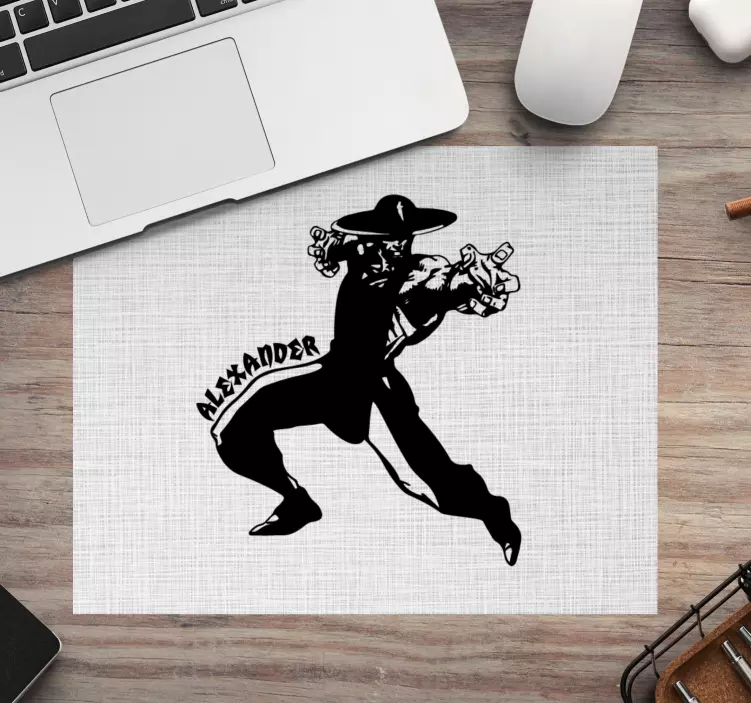 Originele muismat dynamisch cowboy personage - TenStickers