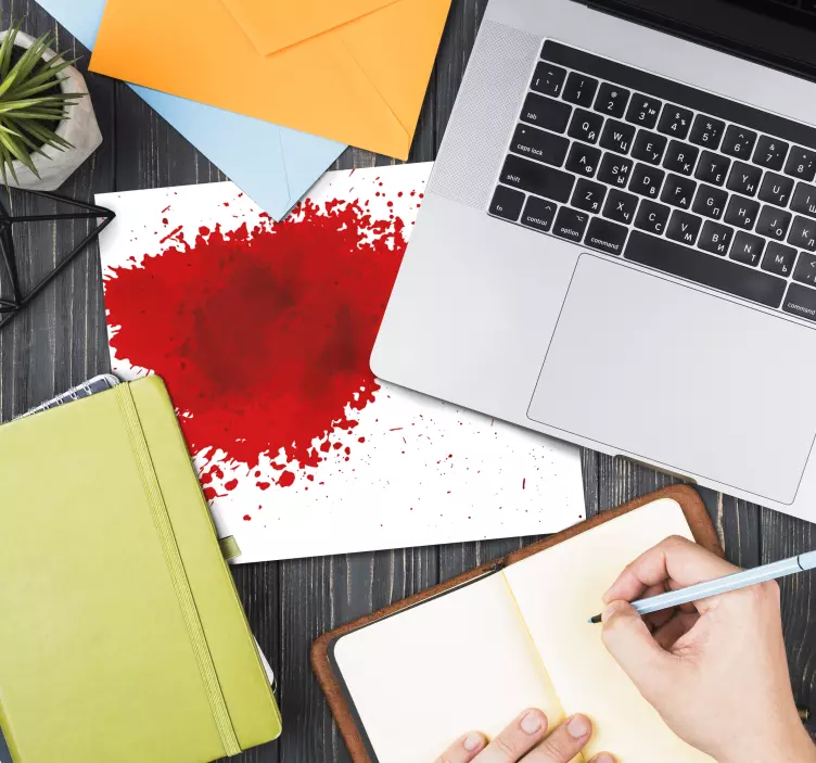 Originele muismat dynamische rode spatten - TenStickers