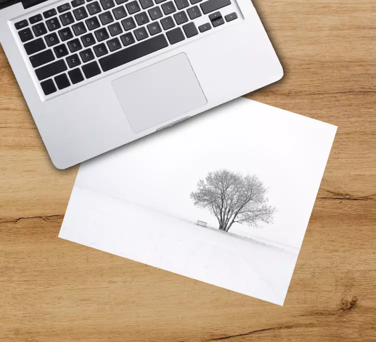 Originele muismat eenzame boom scène - TenStickers