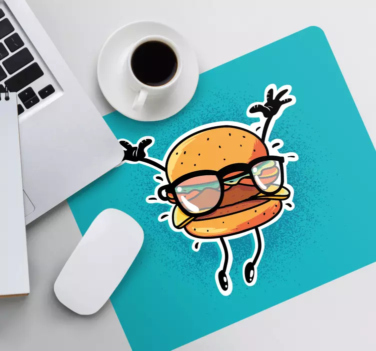 Originele muismat fun hamburger personage - TenStickers