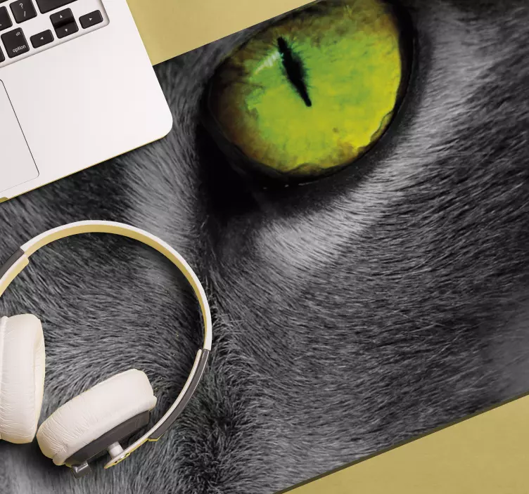 Originele muismat indrukwekkende kattenogen - TenStickers