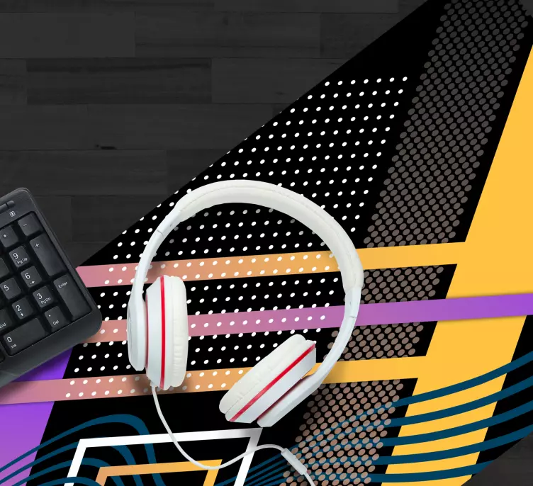 Originele muismat kleurrijke geometrische strepen - TenStickers