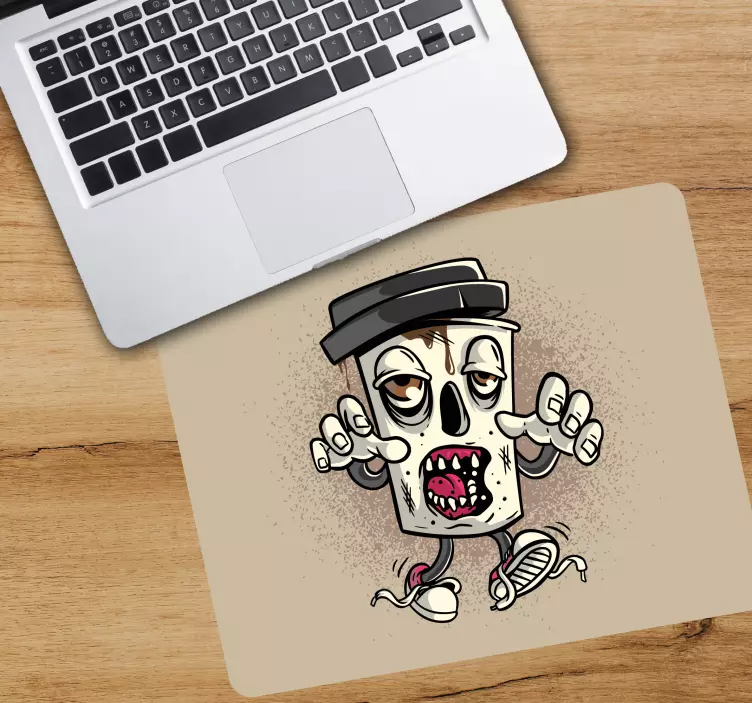 Originele muismat Koffie zombie graffiti karakter - TenStickers