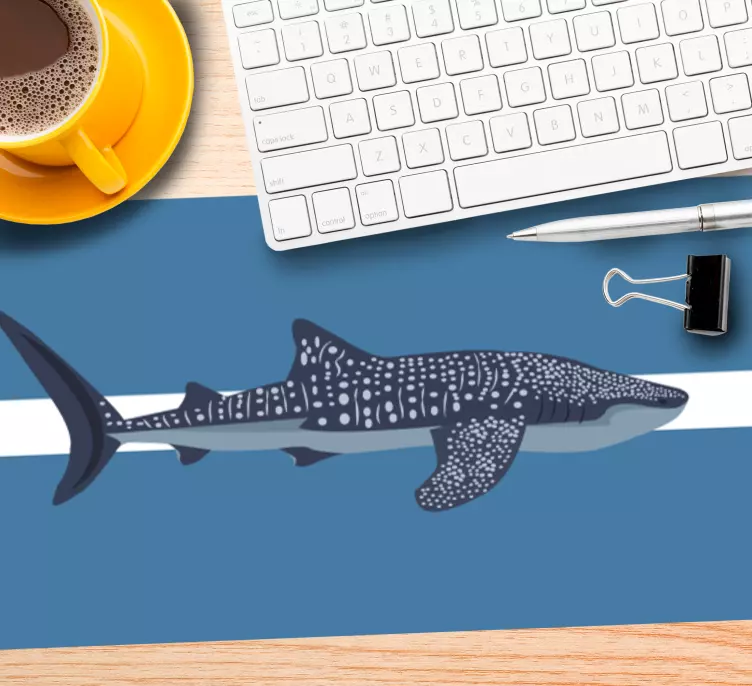 Originele muismat met ontwerp van zwemmende haai - TenStickers