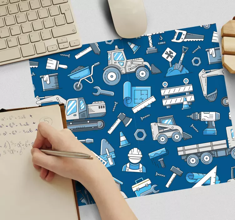 Originele muismat met patroon van gereedschap - TenStickers