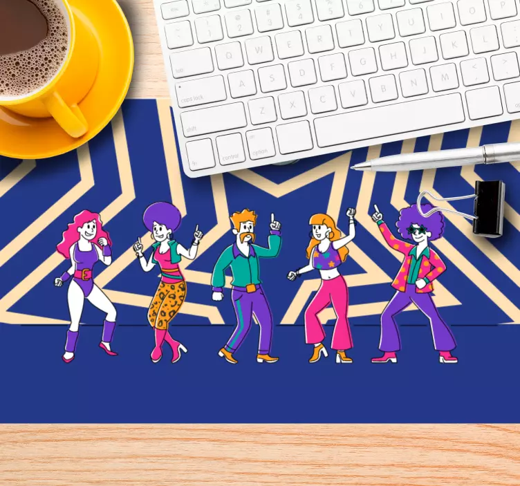 Originele muismat retro dans personages - TenStickers