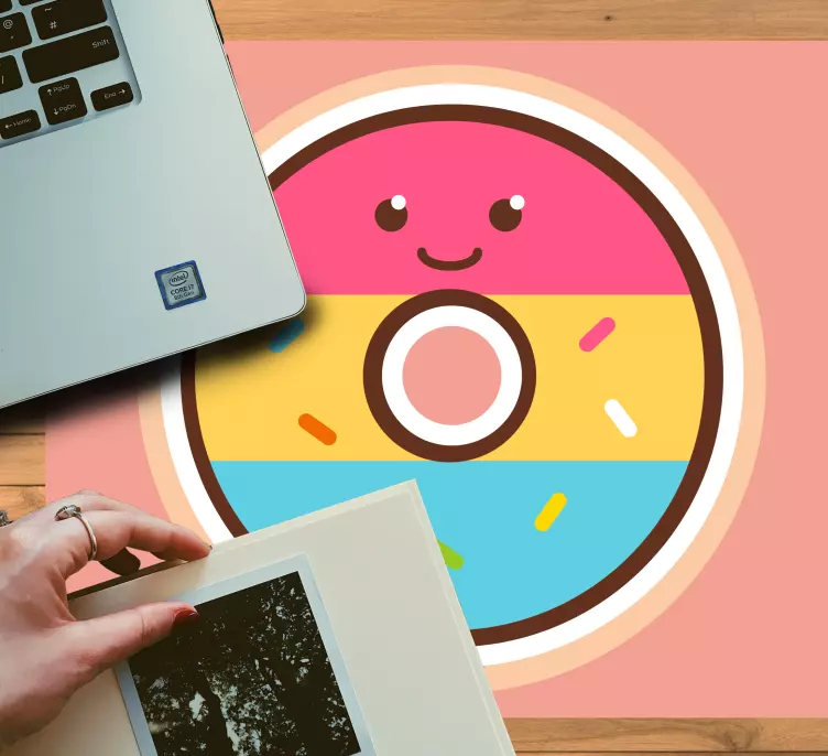 Originele muismat schattig donutfiguur - TenStickers