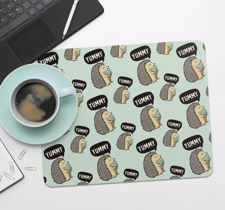 Originele muismat schattige egelkarakters - TenStickers