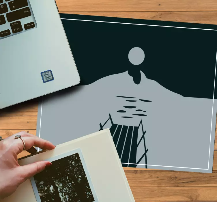 Originele muismat serene dock reflectie - TenStickers