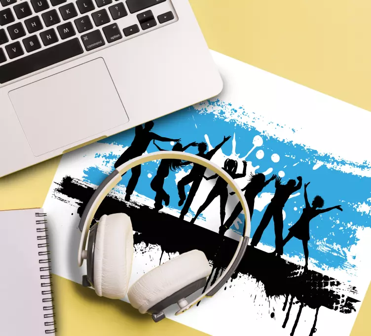 Originele muismat silhouet van een vieringsscène - TenStickers