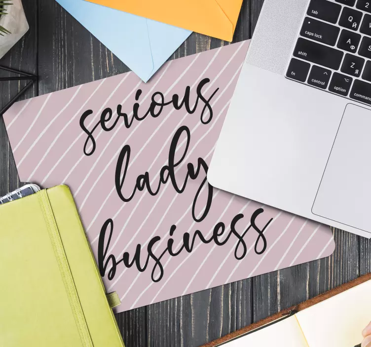 Originele muismat speelse roze strepen - TenStickers