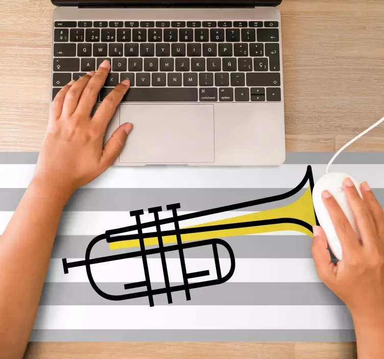 Originele muismat stijlvolle koperinstrumenten - TenStickers