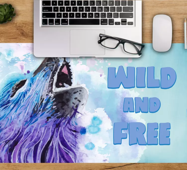 Originele muismat wolf huilende expressie - TenStickers