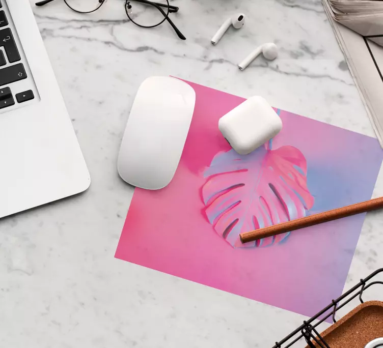 Patronen muismat abstract bladerenpatroon - TenStickers