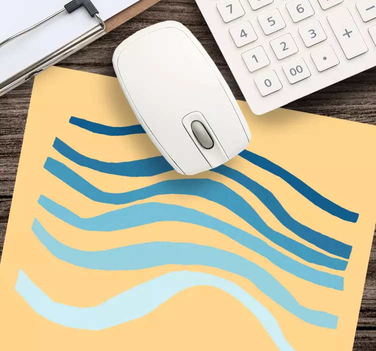 Patronen muismat abstract golflijnen - TenStickers