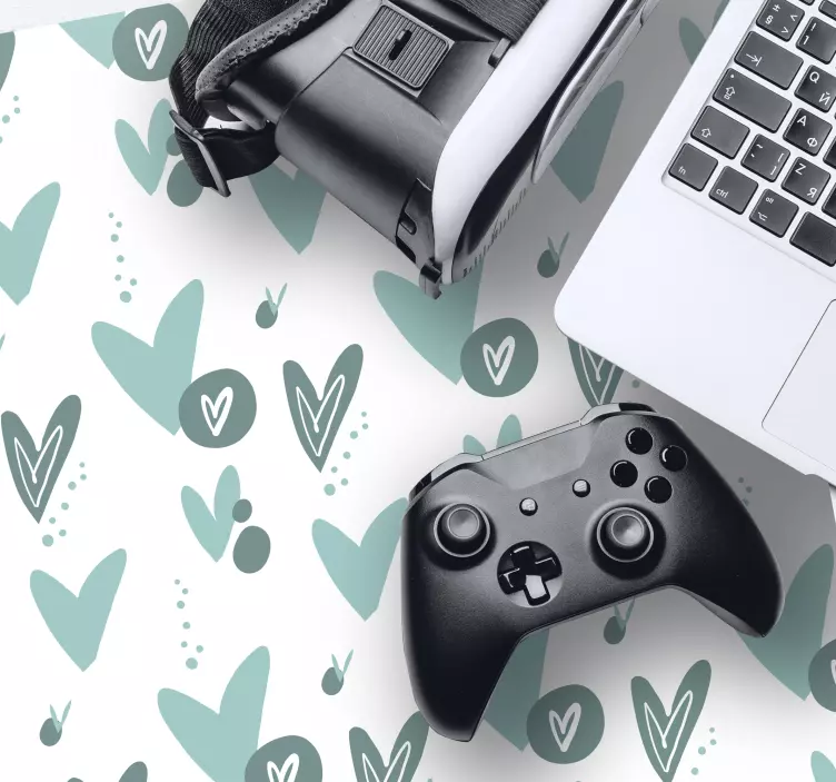 Patronen muismat abstracte hartvormen - TenStickers