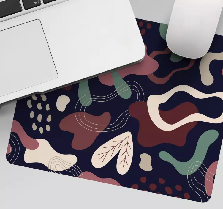 Patronen muismat abstracte organische vormen - TenStickers