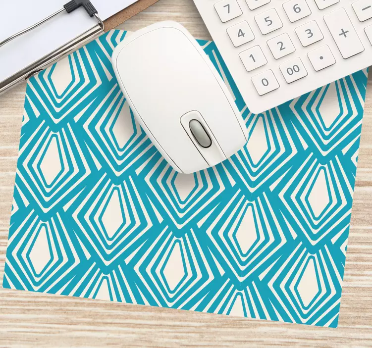 Patronen muismat angular blauwe vormen - TenStickers