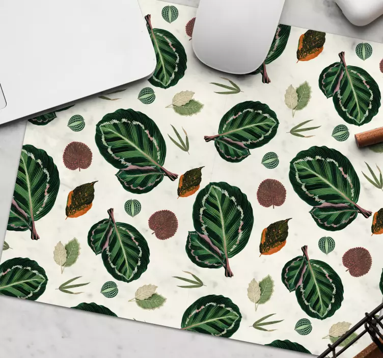 Patronen muismat bladeren en botanicals - TenStickers