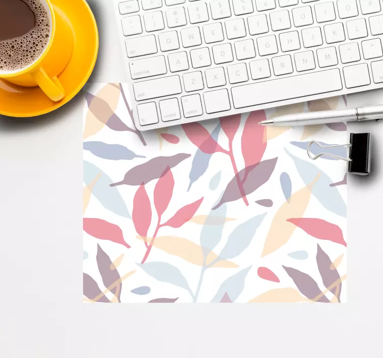 Patronen muismat bladerige abstracte print - TenStickers