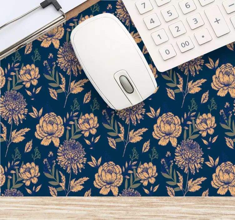 Patronen muismat bloeiende textuur oppervlak - TenStickers