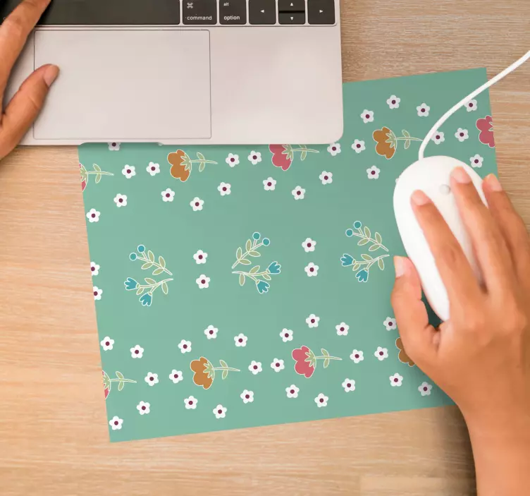 Patronen muismat bloemig patroon oppervlak - TenStickers