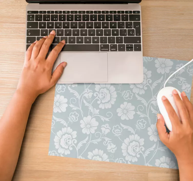 Patronen muismat bloemige elegant patroon - TenStickers