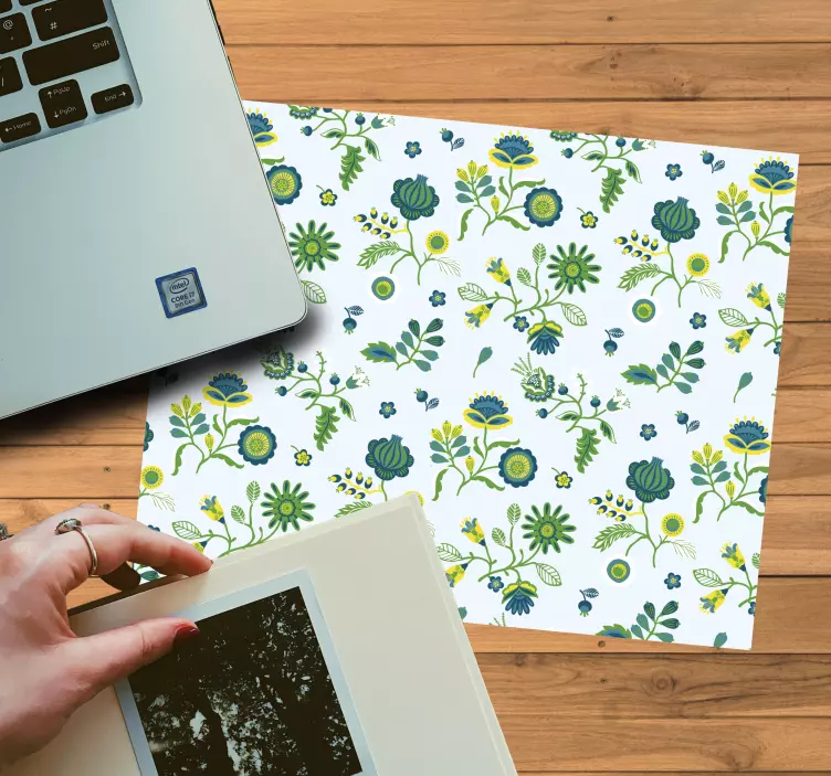 Patronen muismat bloemrijke compositie arrangement - TenStickers