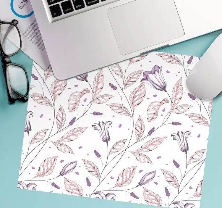 Patronen muismat botanische bladcompositie - TenStickers