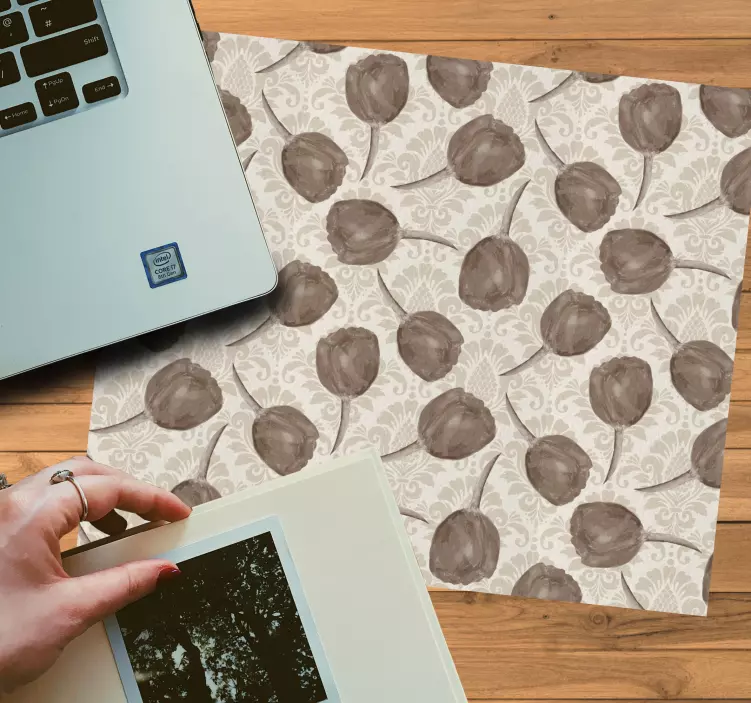 Patronen muismat botanische illustratie achtergrond - TenStickers