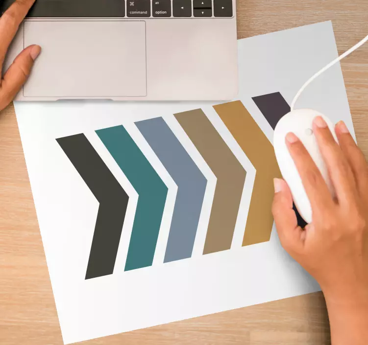 Patronen muismat chevron kleurenarray - TenStickers