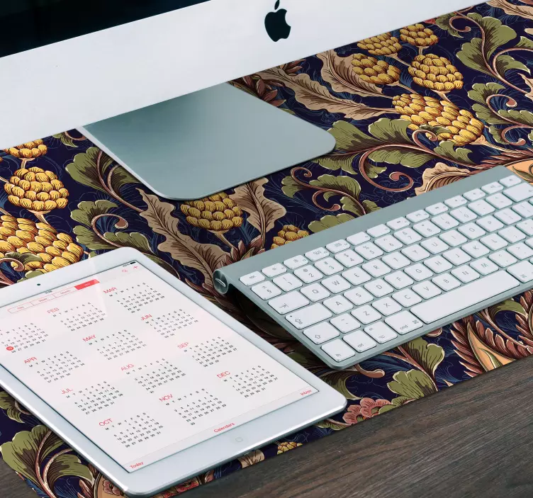 Patronen muismat druivenrank bloemmotief - TenStickers