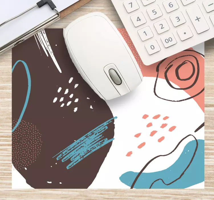 Patronen muismat dynamische geometrische vormen - TenStickers