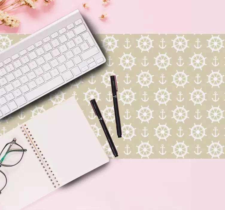 Patronen muismat elegant nautisch motief - TenStickers