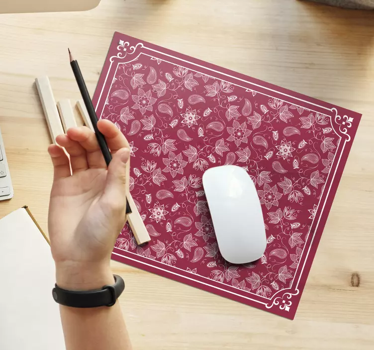 Patronen muismat gedetailleerde botanische illustratie - TenStickers