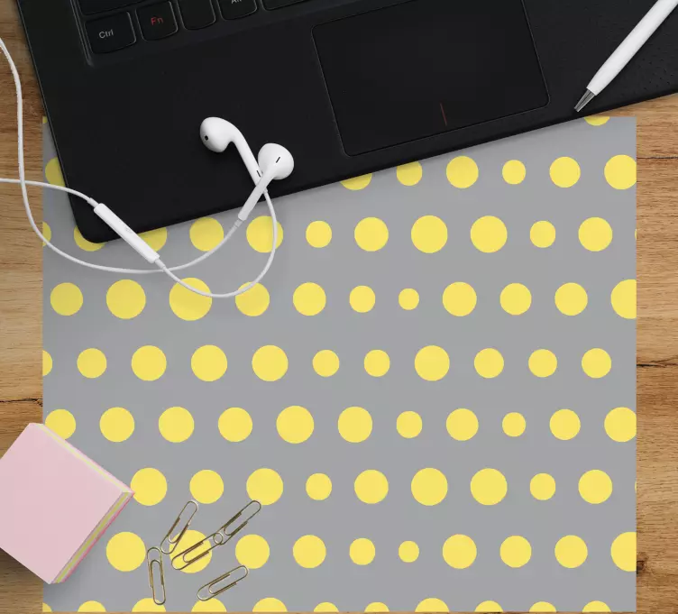 Patronen muismat gele stippen patroon - TenStickers