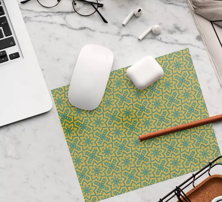 Patronen muismat geometrisch bloemig concept - TenStickers