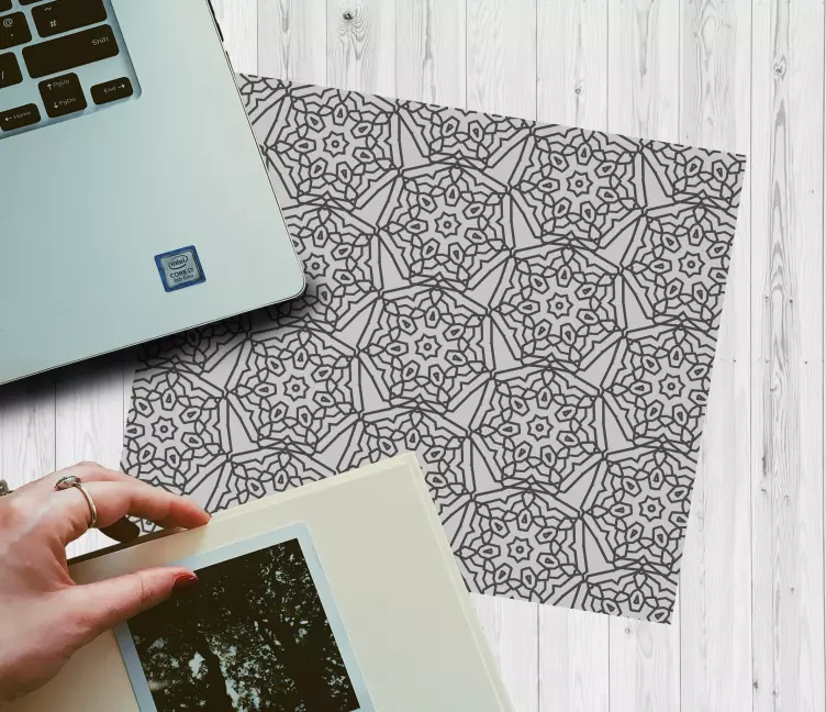 Patronen muismat geometrisch bloemig patroon - TenStickers