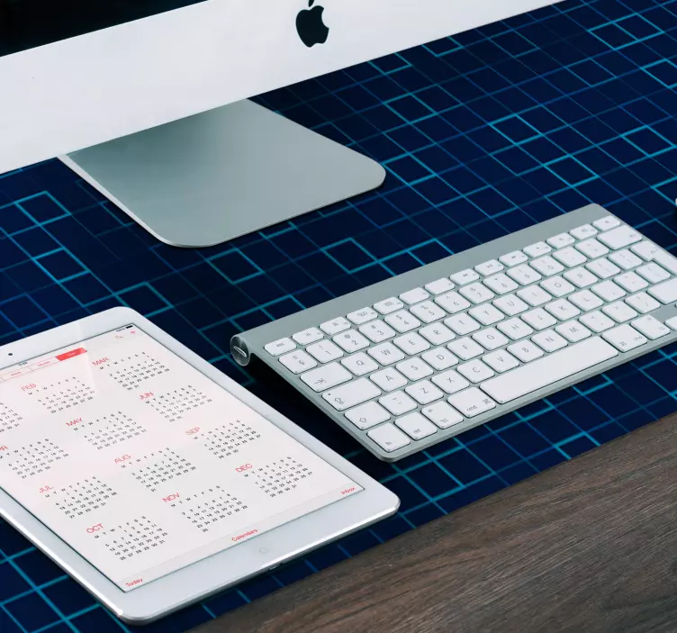 Patronen muismat geometrisch rasterpatroon - TenStickers