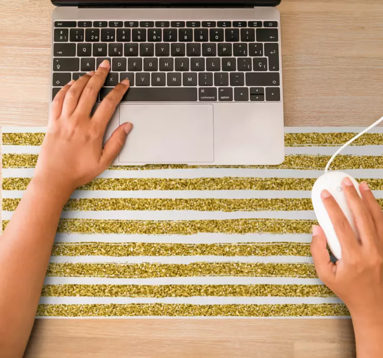 Patronen muismat glitterstreep patroon - TenStickers