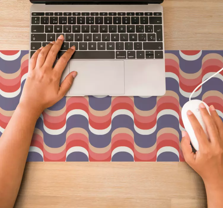 Patronen muismat golvende kleurrijke motief - TenStickers