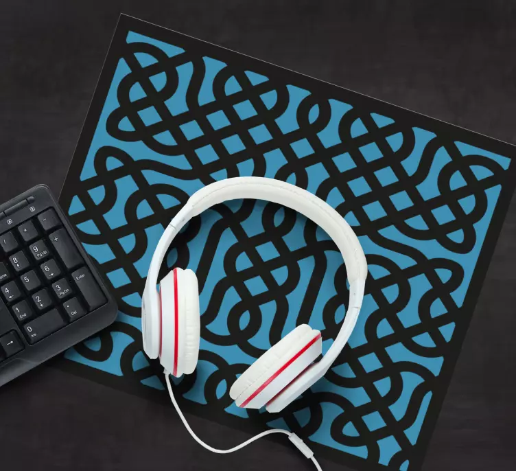 Patronen muismat intricate blauwe patroon - TenStickers