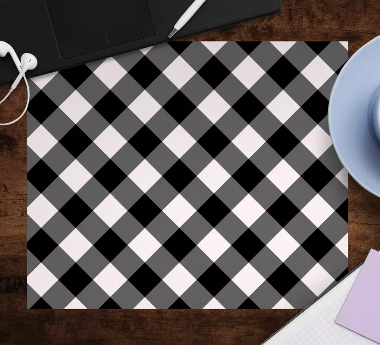 Patronen muismat klassiek geruit motief - TenStickers